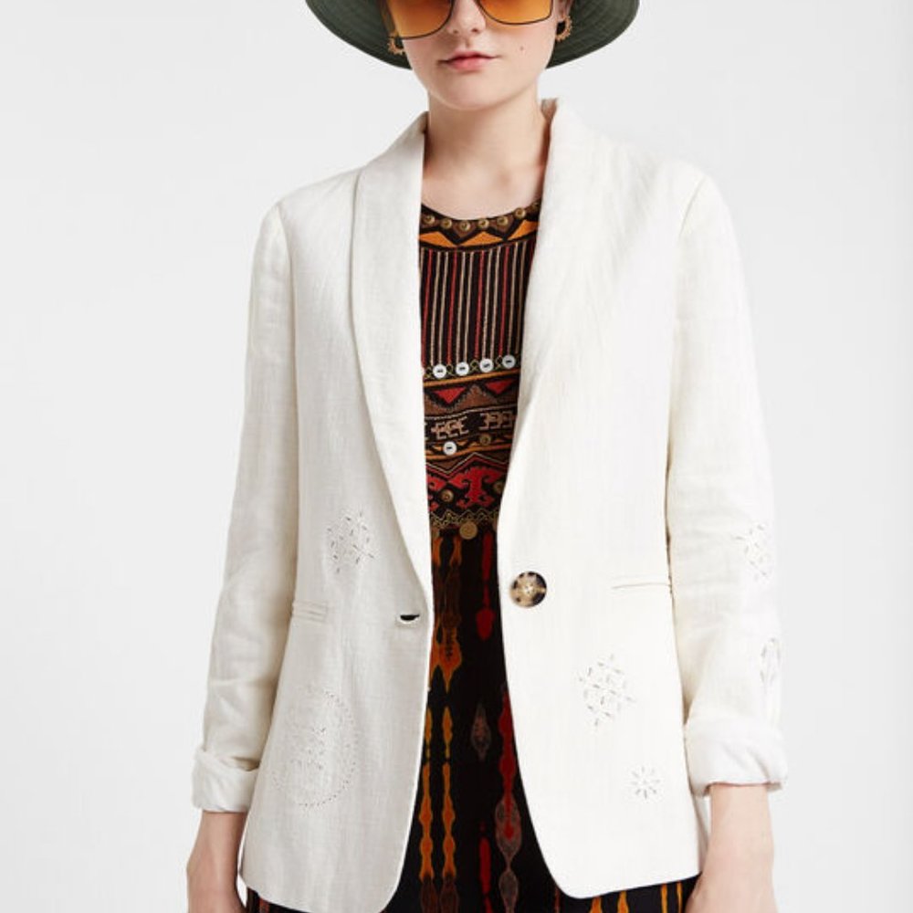 NWT Desigual floral cut-out blazer